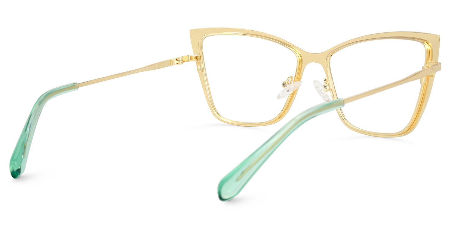 White-Brown Butterfly Frame Glasses - Jisel on Sale | ZEELOOL Canada3