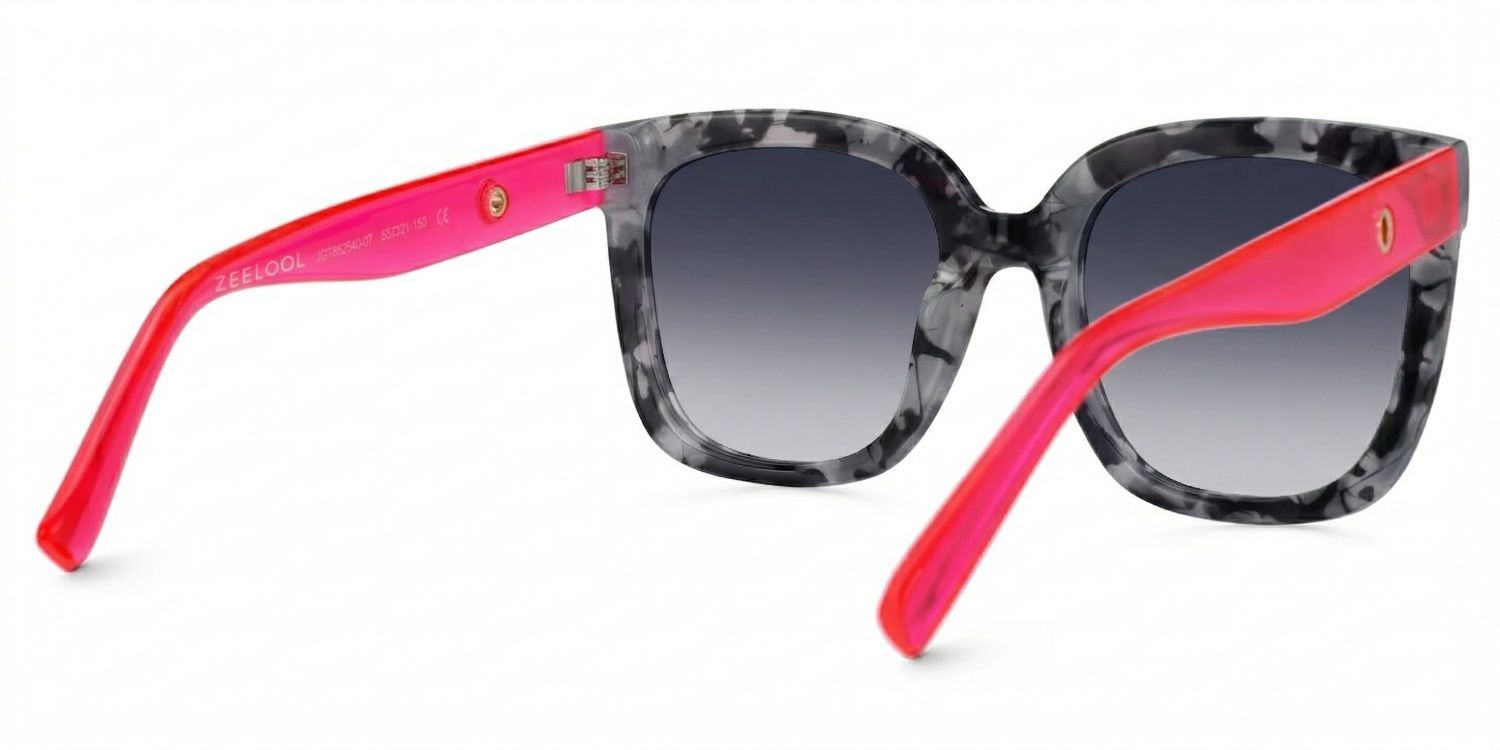 TR90 Ebony Eyeglasses, Ebony Square Glasses -Zeelool Glasses3