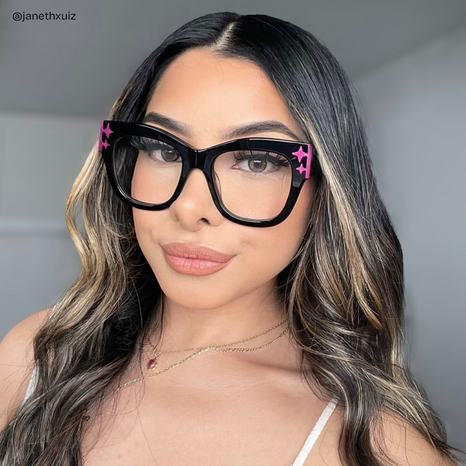 Minfia Square Black Glasses9