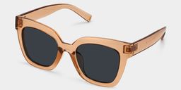 Malcolm Square Beige-Clear Sunglasses2