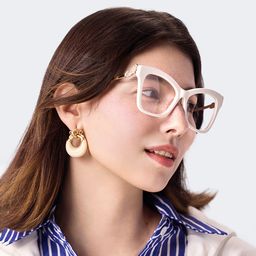 Elida White Butterfly Glasses8