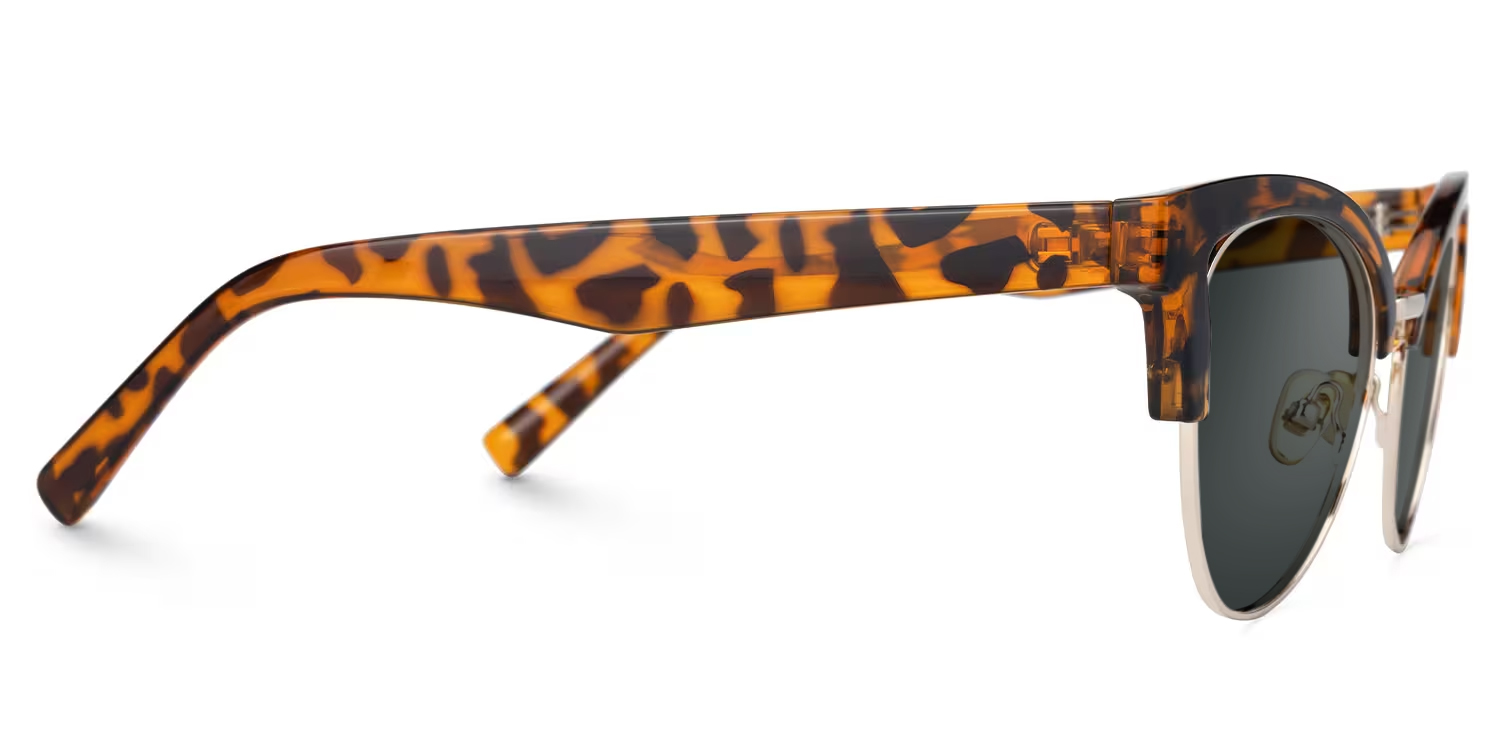 Charlene Tortoise Browline Cat Eye Sunglasses for Women2