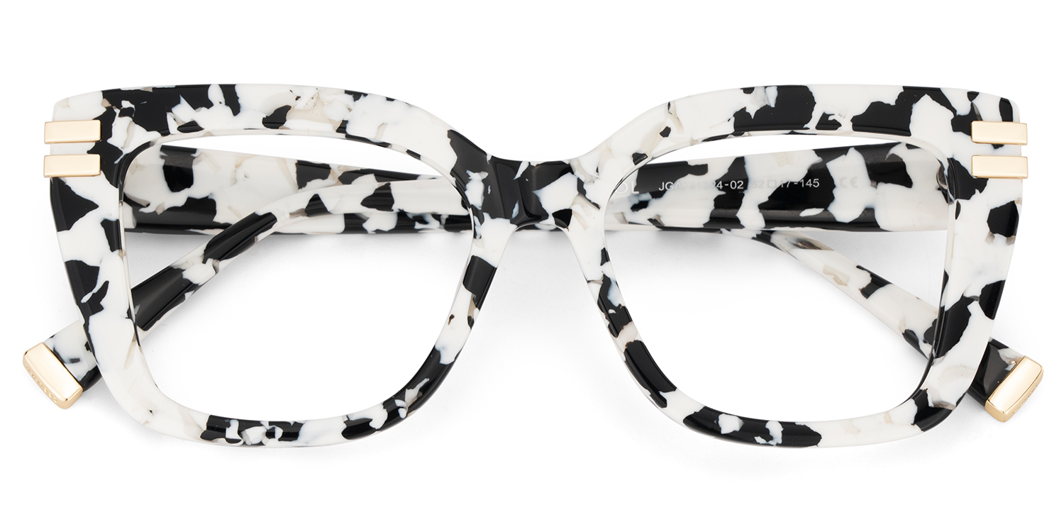 Cow Print Glasses with Square Frames2