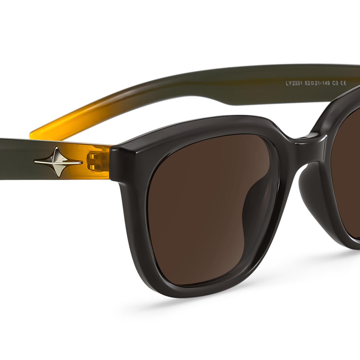 Lyric black Frame Polarized Sunglasses with rectangle Style Online | ZEELOOL Canada4