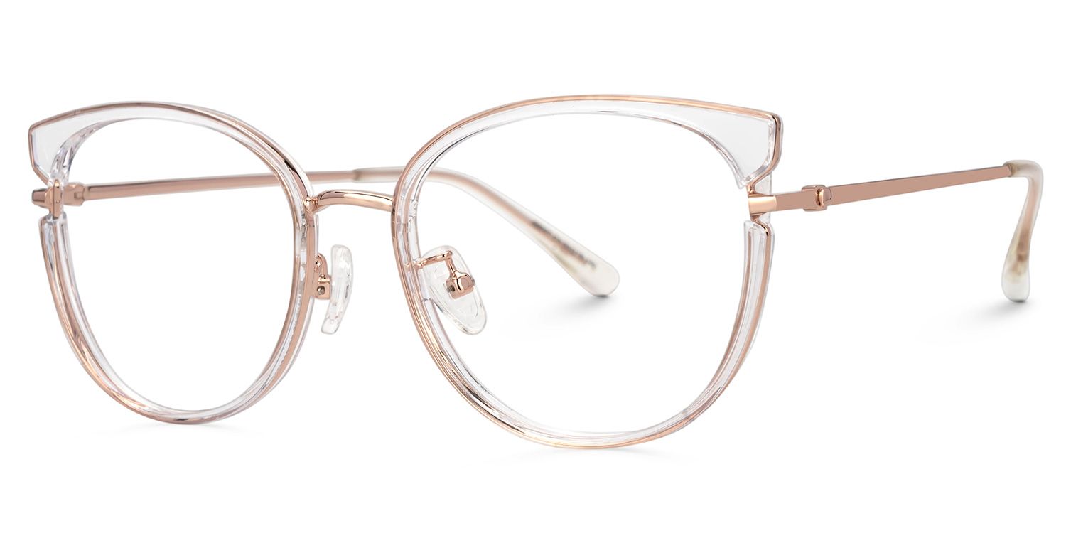 Delca Cateye Clear Frame Glasses | ZEELOOL Canada1