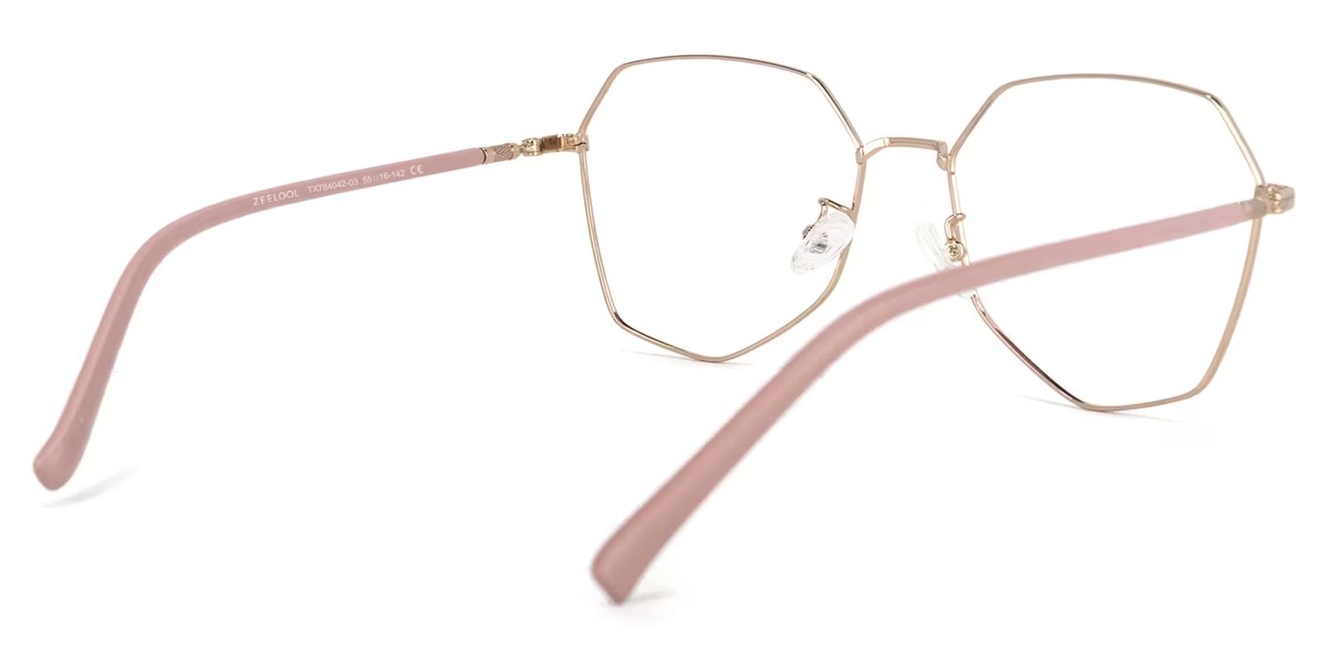 Bivins Geometric Pink Glasses | ZEELOOL Canada6