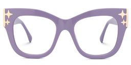 Minfia Square Purple Glasses0