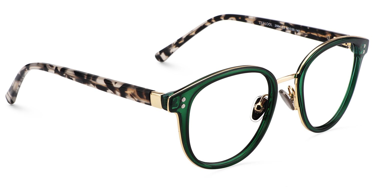 Matthew Round Green Glasses | ZEELOOL Canada2