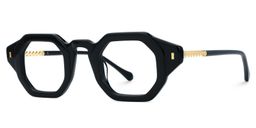 Mariluz Geometric Black Glasses1