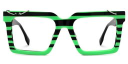 Dupree Square Green-Black Glasses0