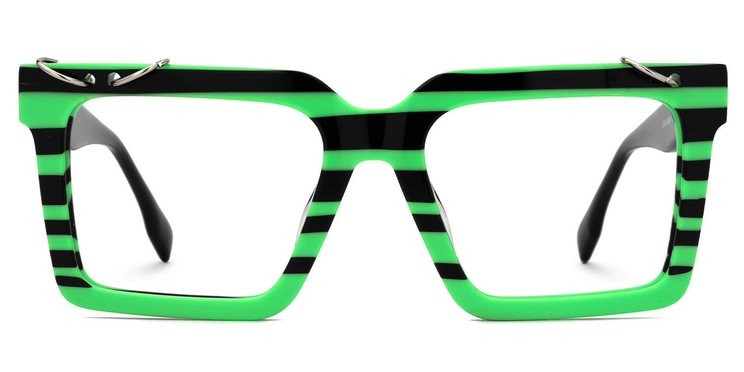 Dupree Square Green-Black Glasses0
