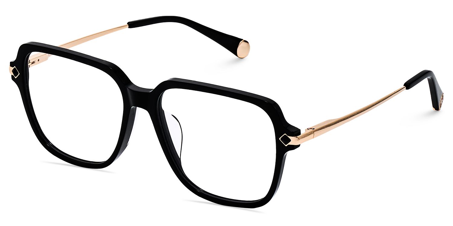 Square Eyeglasses With Black1