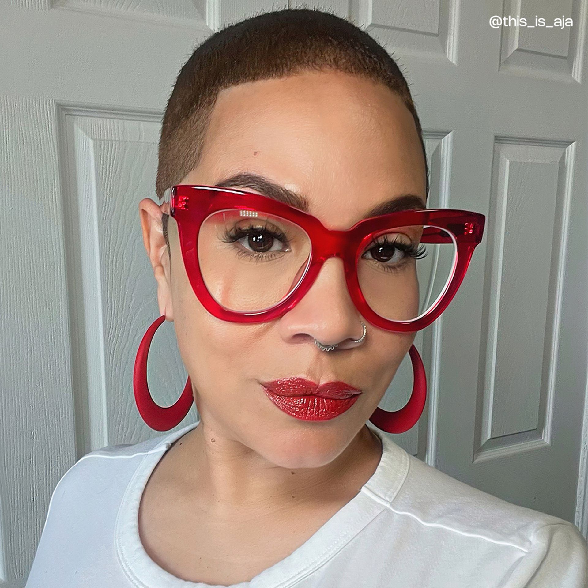 Yaser Cat-eye Red Eyeglasses and Acetate Frames7