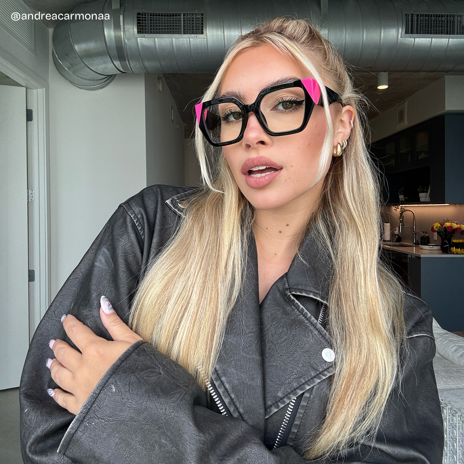 Viva Black Frame Glasses with Square Frame Online | ZEELOOL Canada6