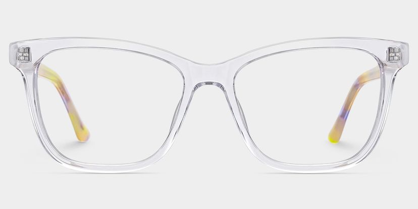 Faith Clear Rectangle Glasses