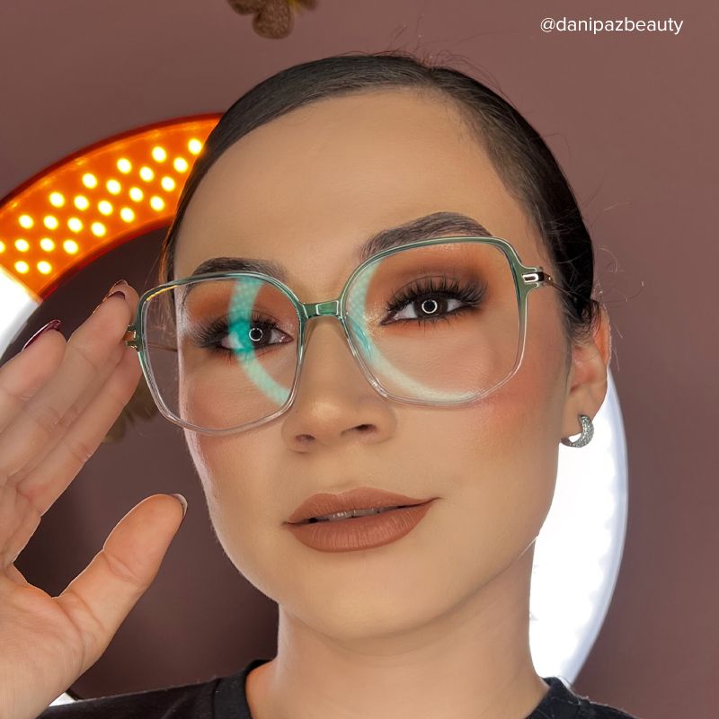 Payton Green Geometric Frame Glasses | Zeelool9