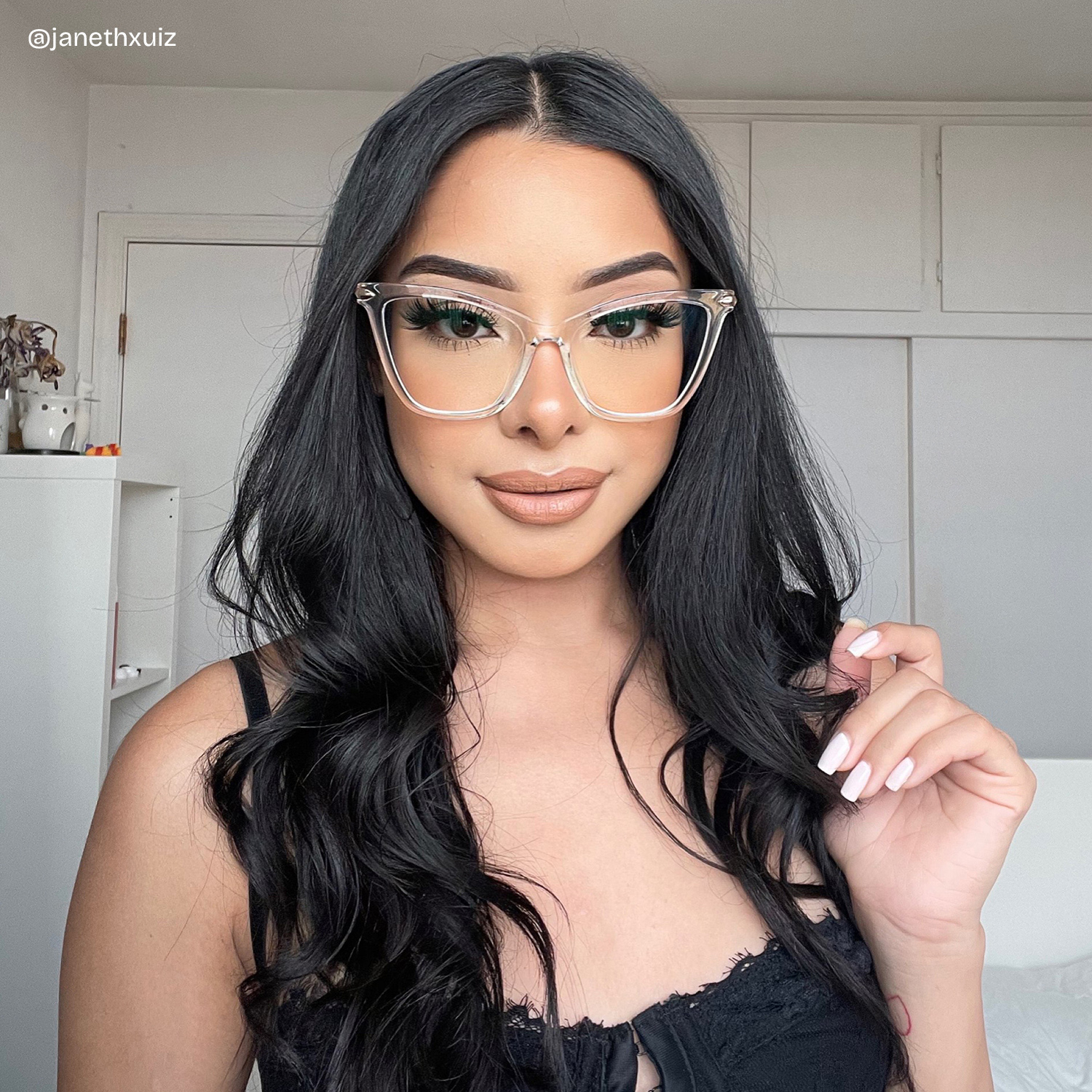 Hilary Butterfly Crystal Frame Glasses | Zeelool5