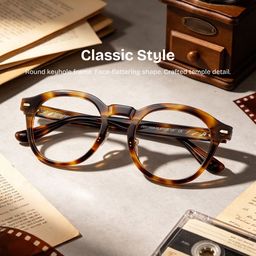 Frances Round Tortoise Glasses0