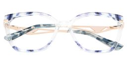 Margret Cateye Blue Glasses2
