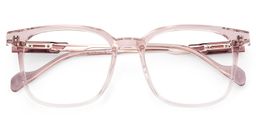 Chloe Square Pink Clear Glasses2