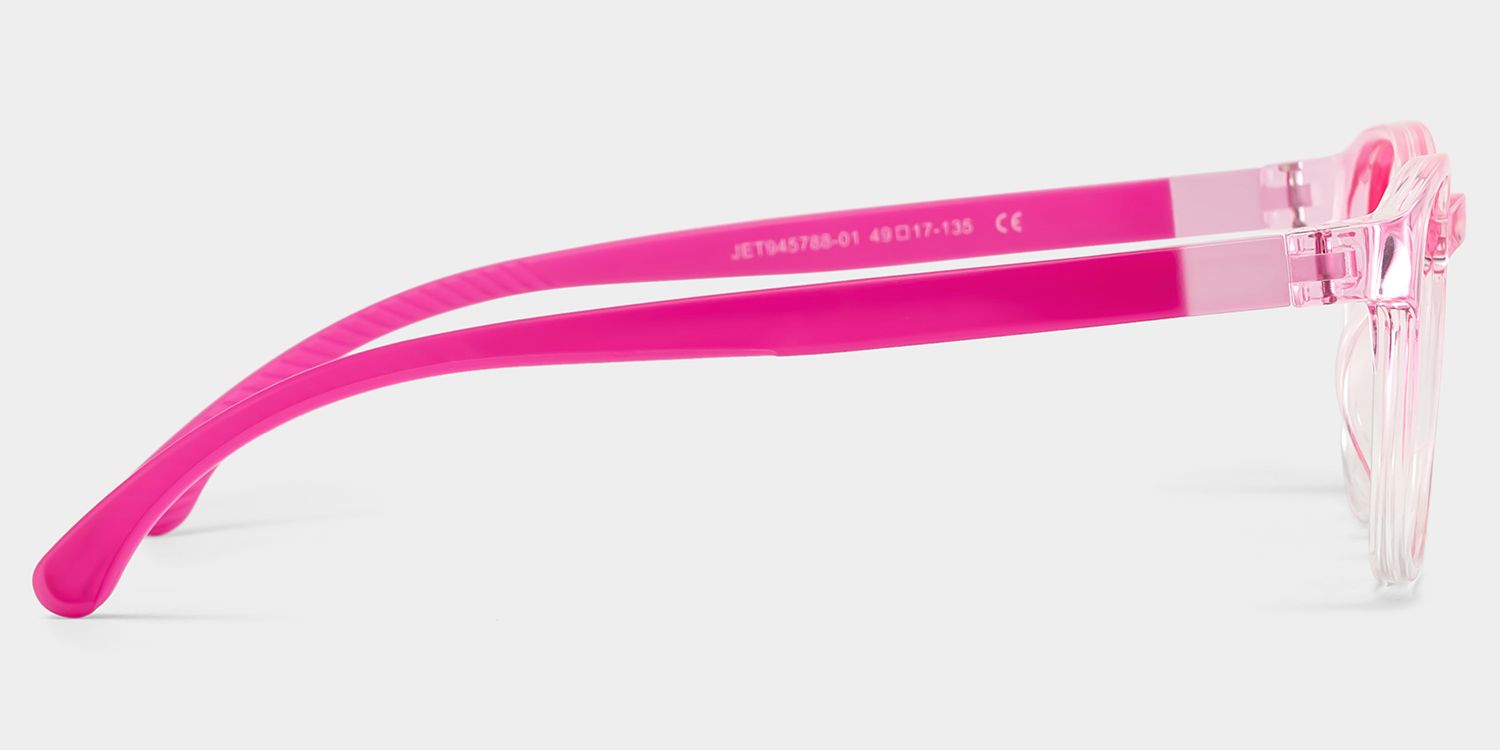 Dale Round Pink Frame Eyeglasses for Pre-tweens3