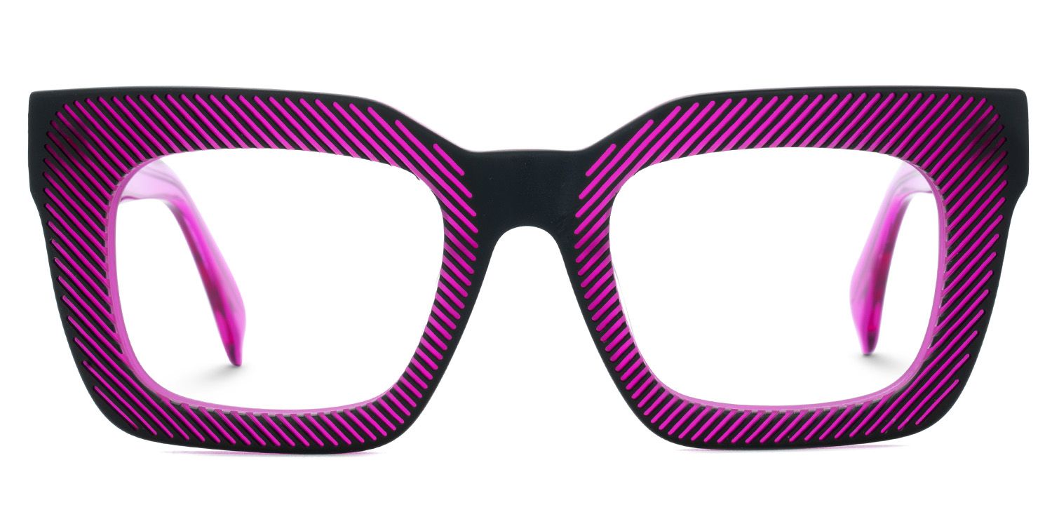 Thick Square Eyeglasses With Purple Color | ZEELOOL Canada1