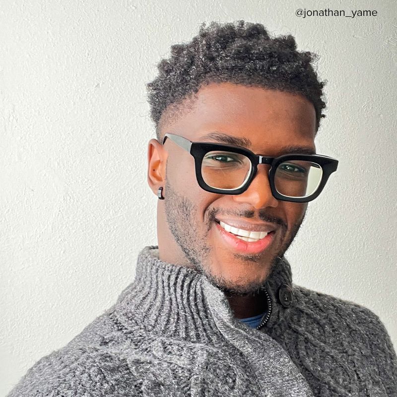 Tenika Square Black Glasses | ZEELOOL Canada4