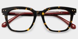 Angela Tortoise Rectangle Glasses1