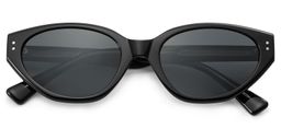 Raine Cat-eye Black Polarized Sunglasses1