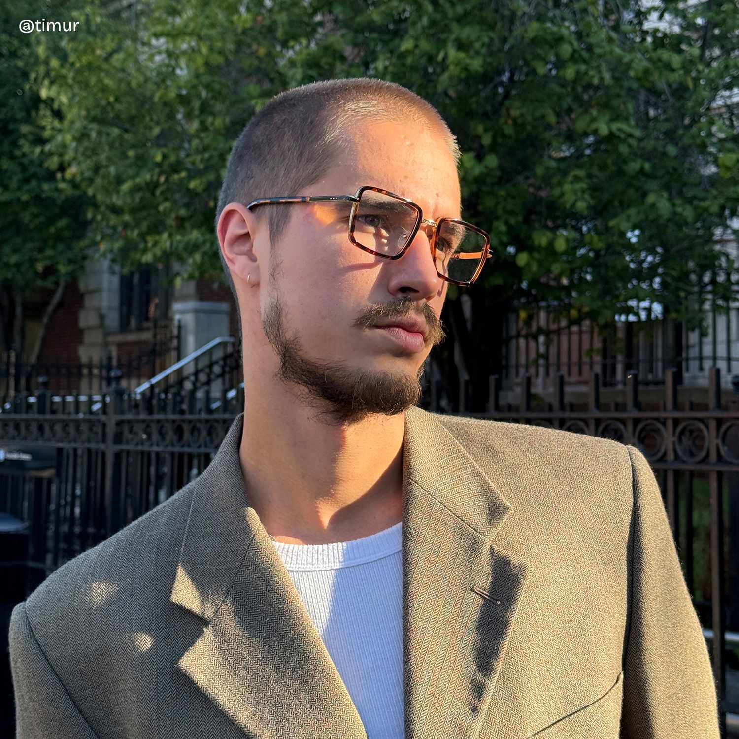 Hunter square tortoise eyeglasses Online | ZEELOOL8