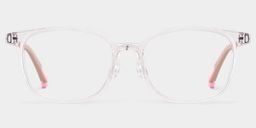 Lane Rectangle Pink Clear Glasses0