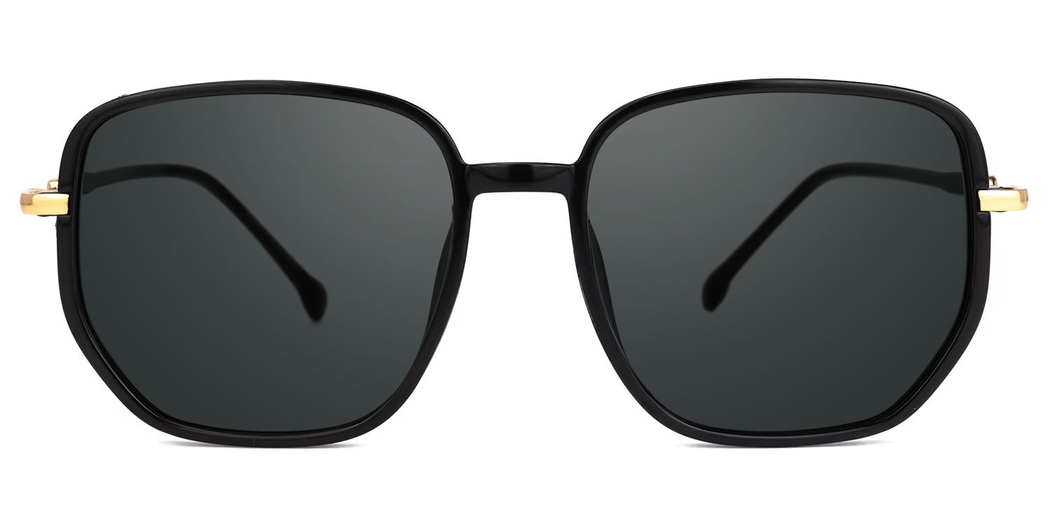 Joana Geometric Black Sunglasses0