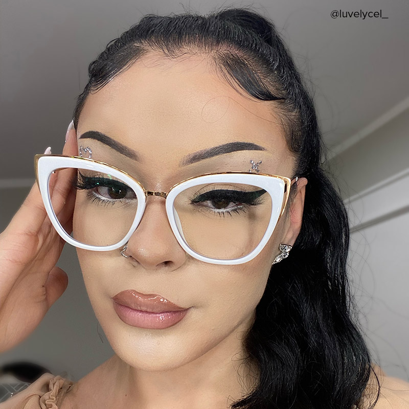 Ruiz Cateye White Glasses | ZEELOOL Canada8