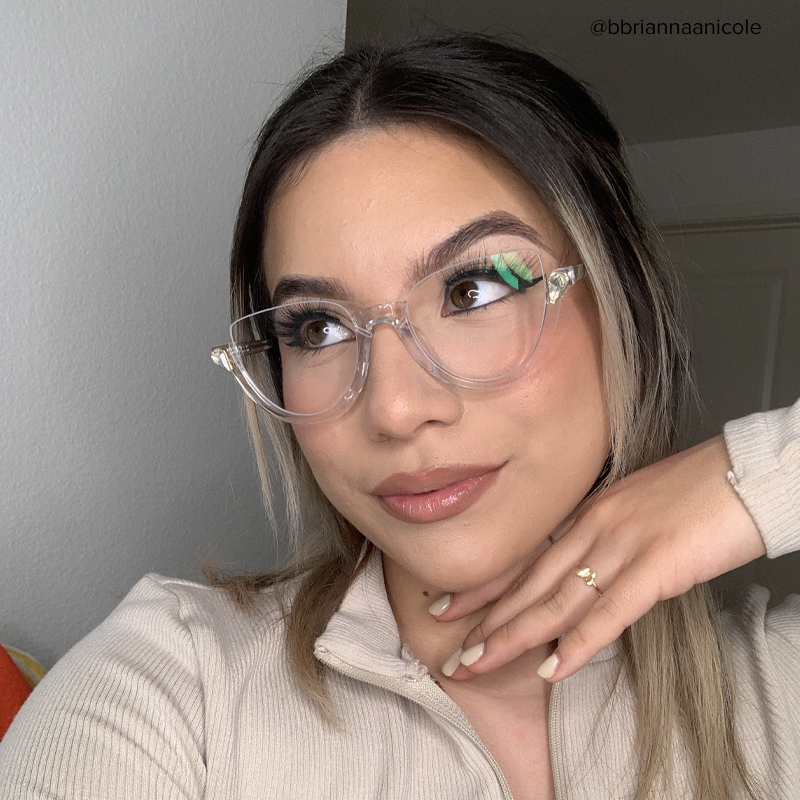 Felicia Crystal Semi-Rimless Cat Eye Glasses for Women10