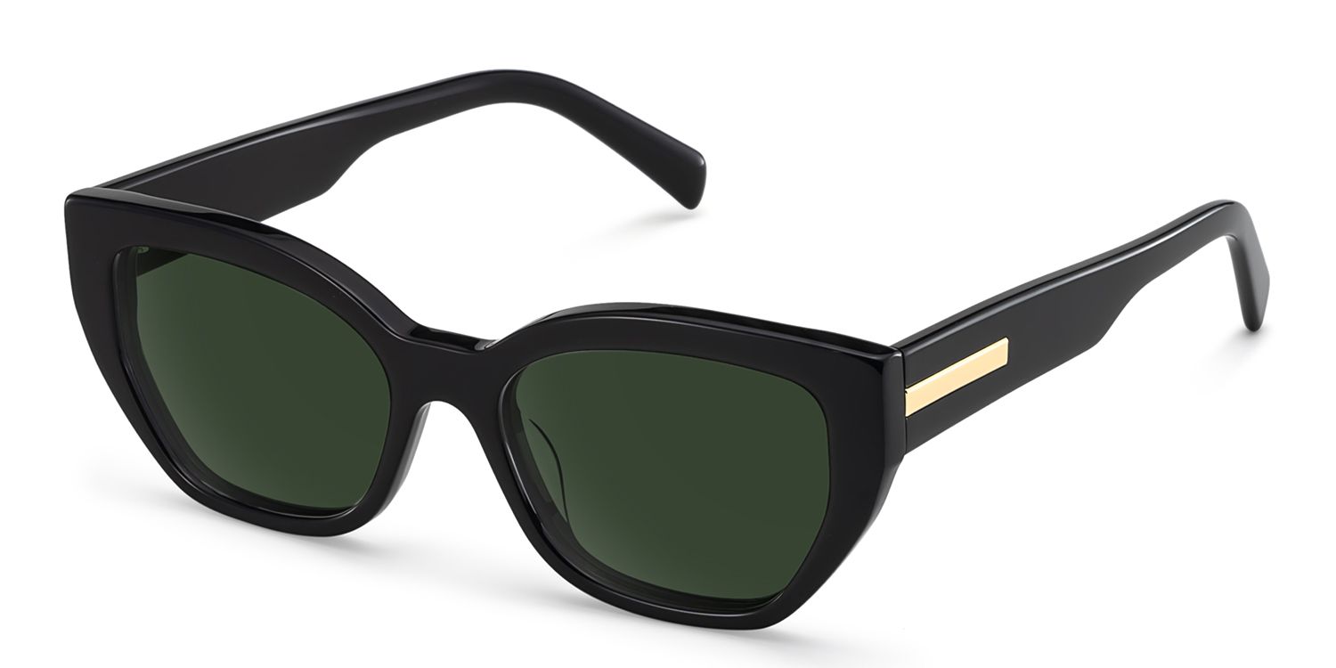 Zia black Frame Polarized Sunglasses with cat-eye Style Online | ZEELOOL Canada2
