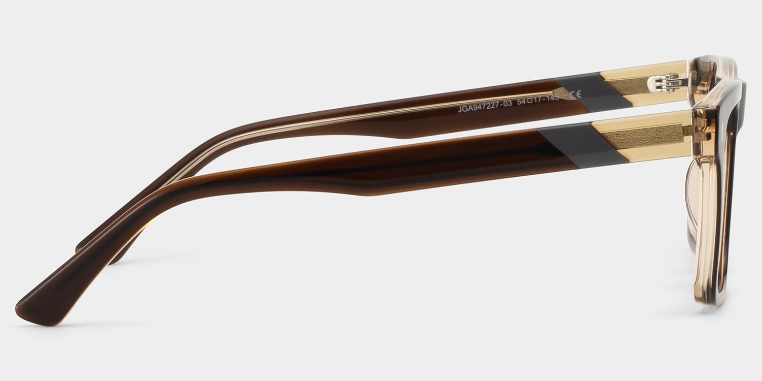 Rectangle Brown Eyeglasses- Henry Acetate Frame Glasses3