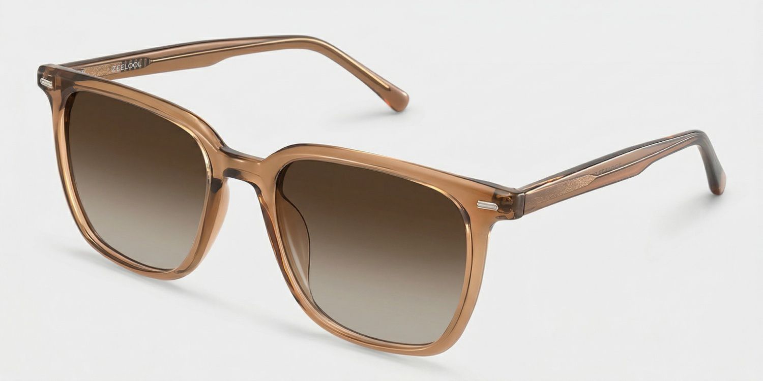 Eliza Square Light Brown Full Rim Sunglasses | ZEELOOL CA2