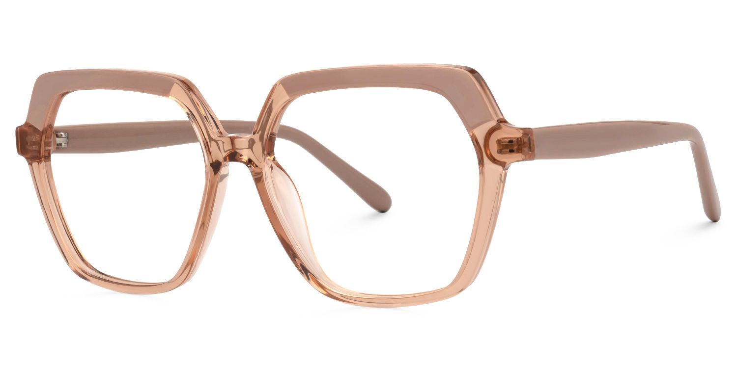 Norah Geometric Beige EyeGlasses and Glasses Frames1