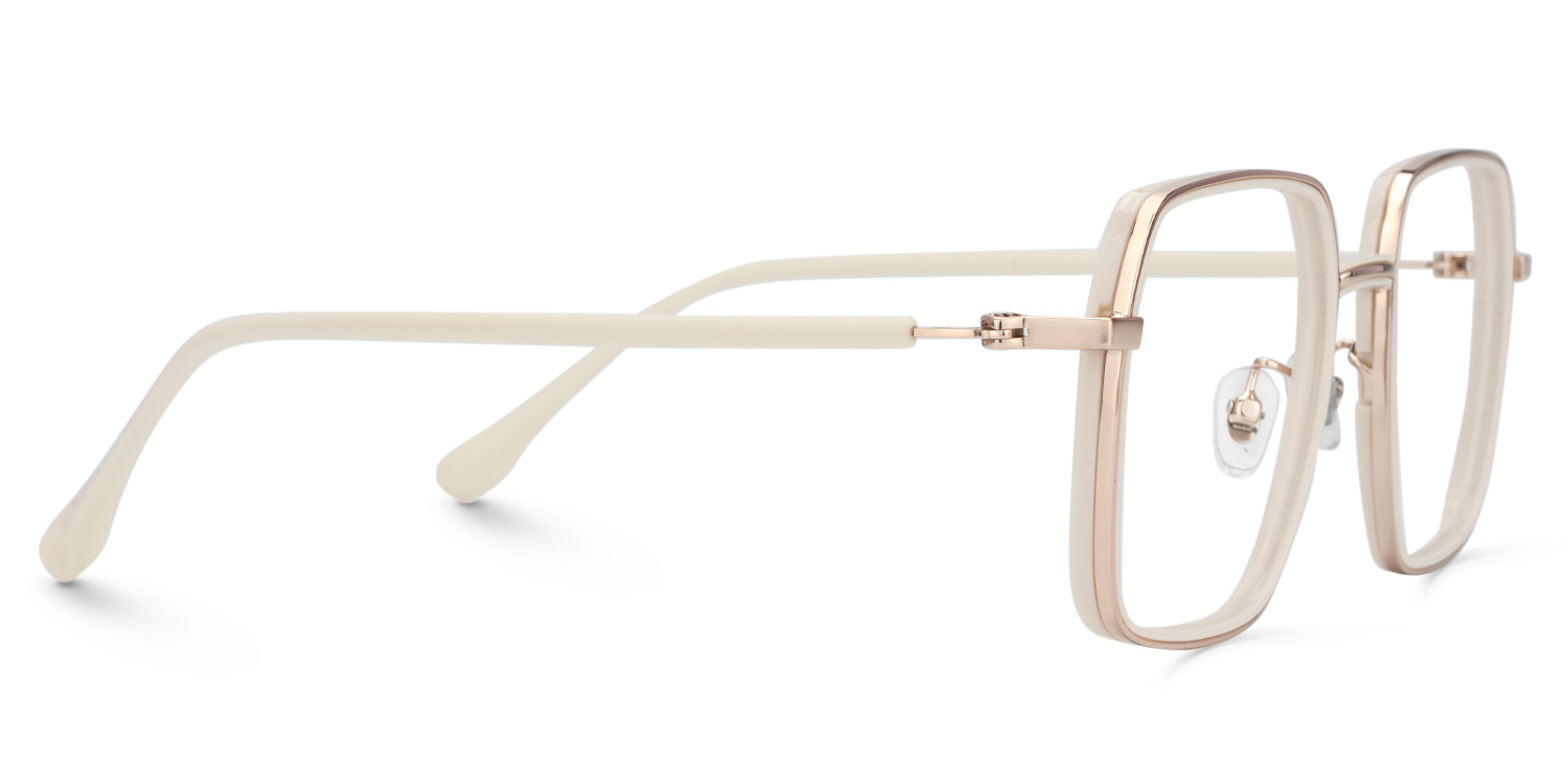 Moody White Square Prescription Glasses | ZEELOOL Canada4