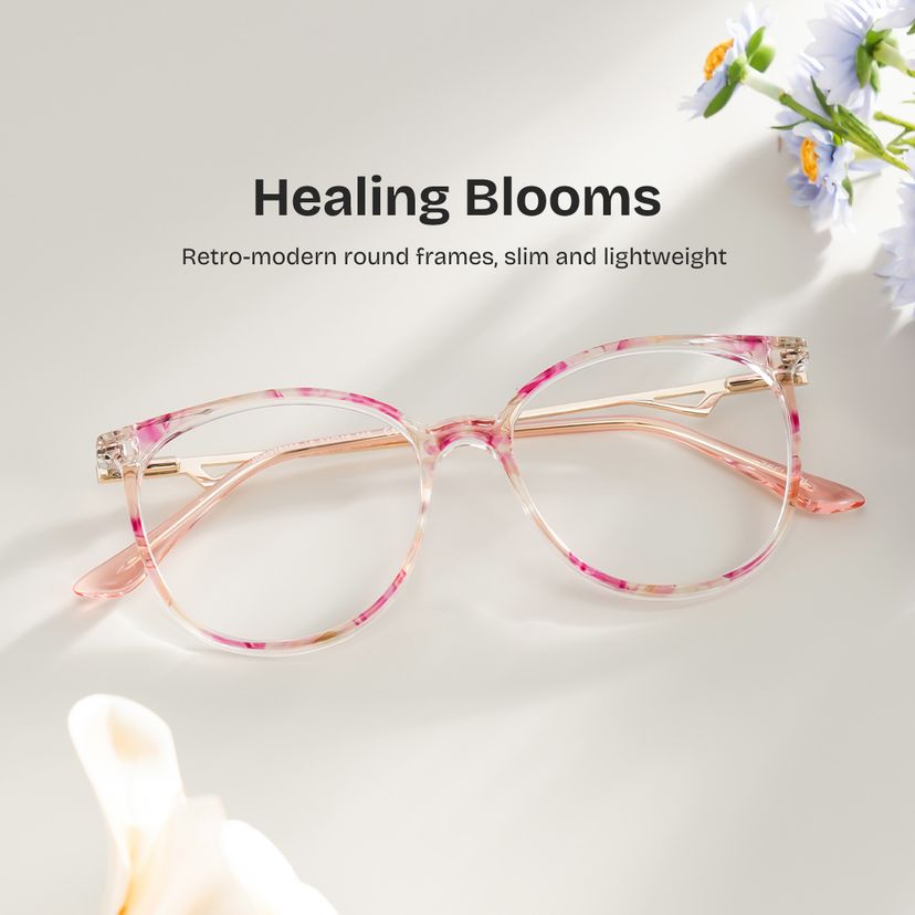 Chanty Pink Round Glasses