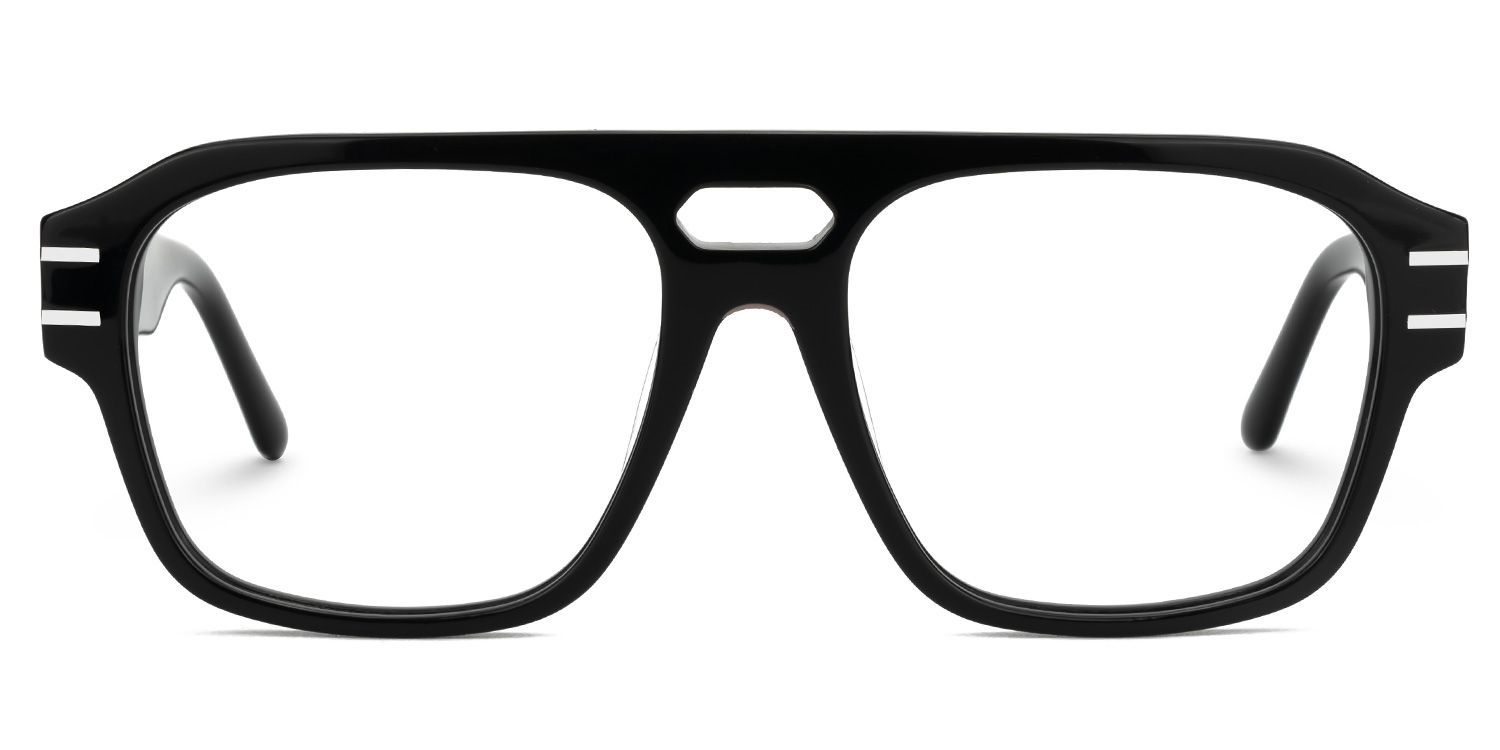 Haque Black Eyeglasses with Aviator Shape | ZEELOOL Canada0