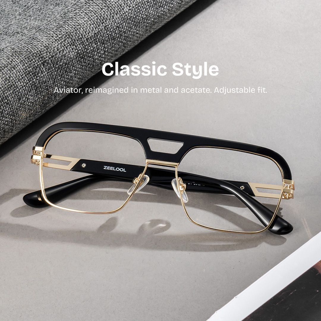 Griff Tortoise Aviator Eyeglasses for Men | ZEELOOL0