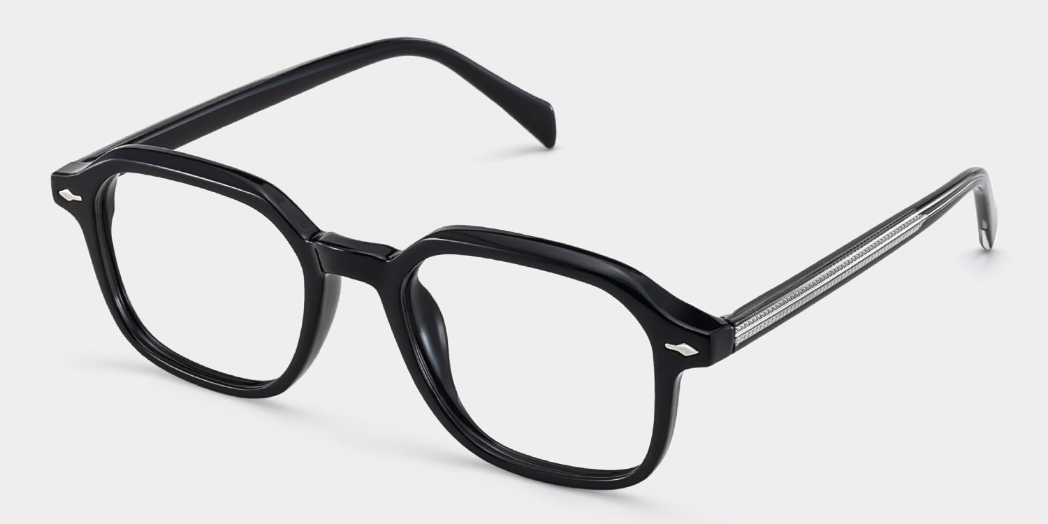 Josh Black Frame Glasses with Rectangle Frame Online | ZEELOOL3