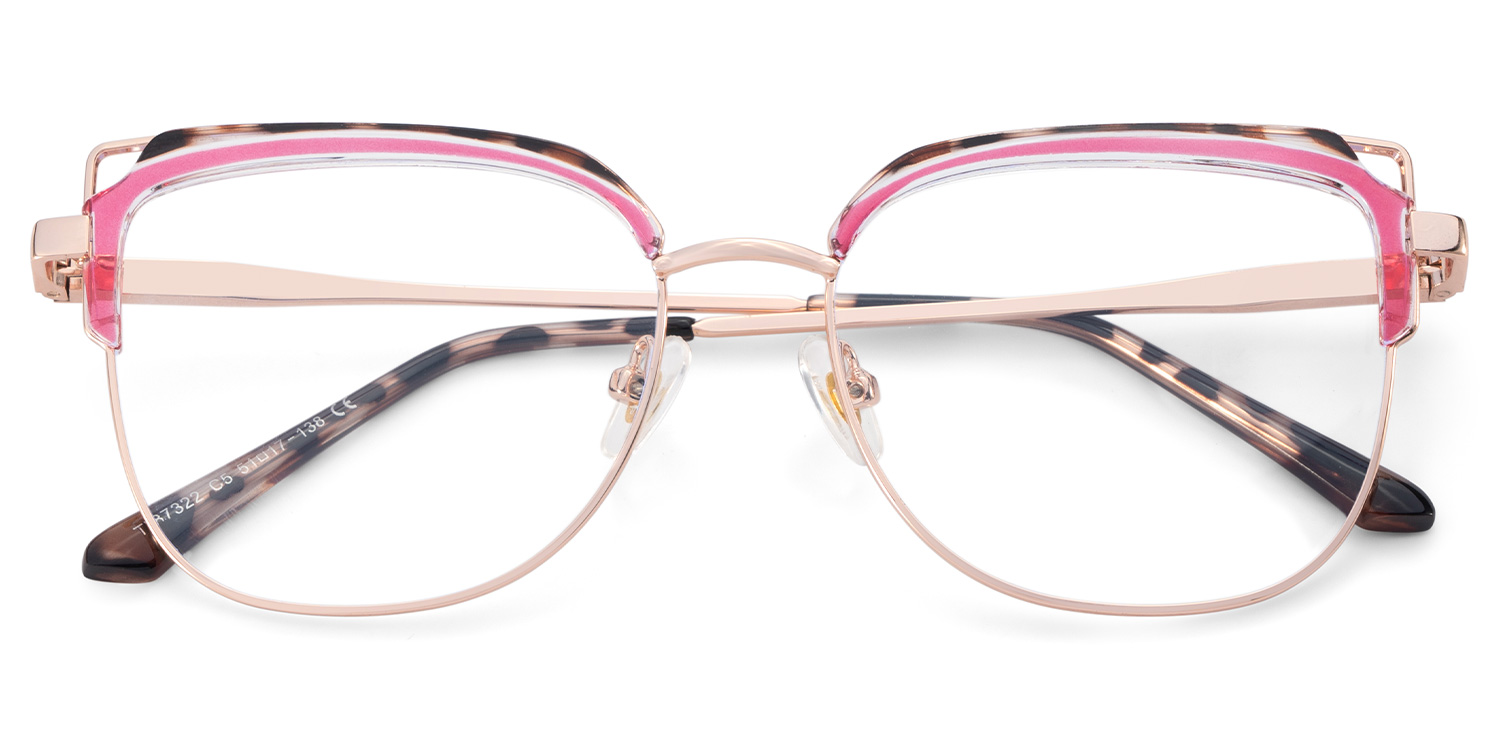Samson Square Pink Tortoise Glasses2
