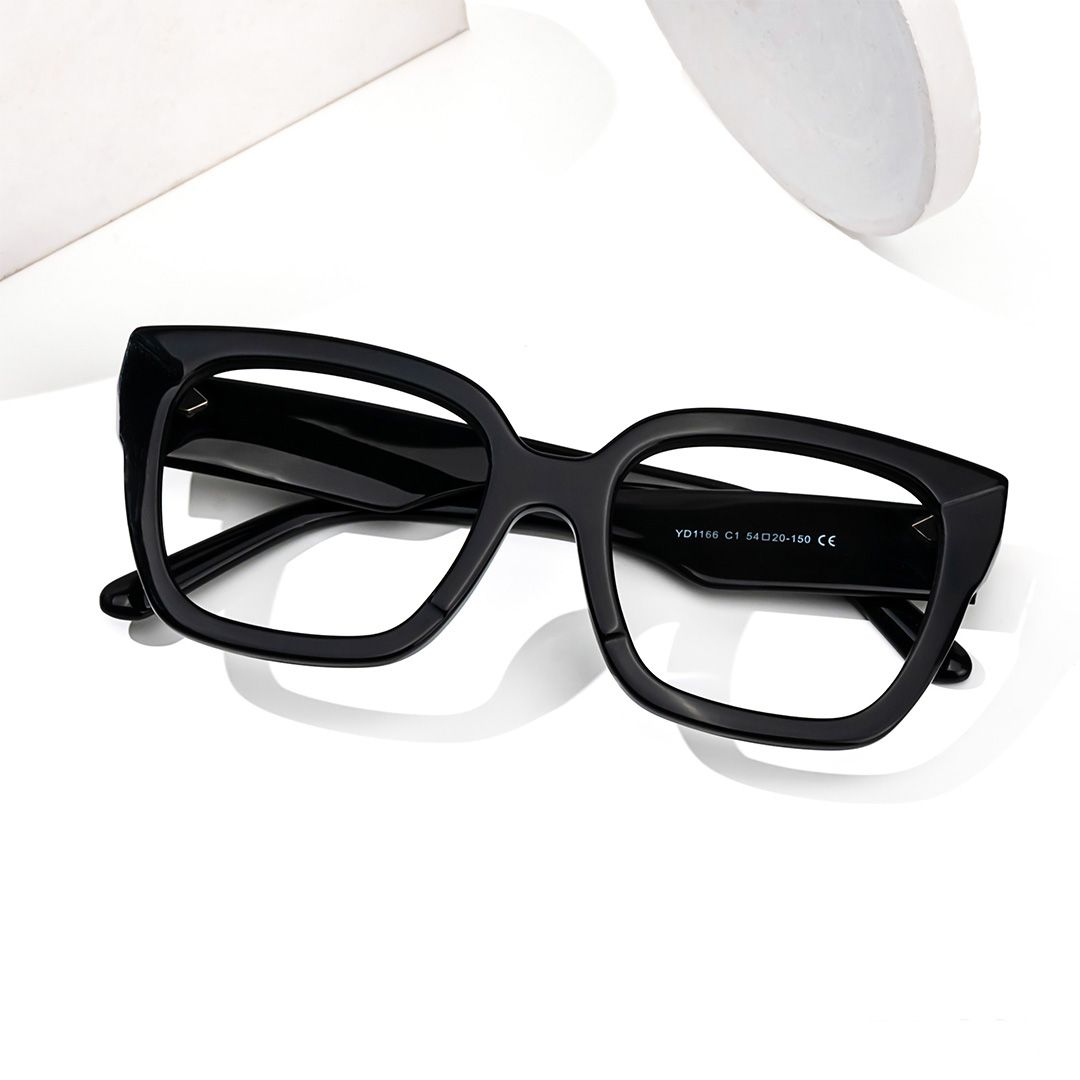 Rainna Square Black Glasses0