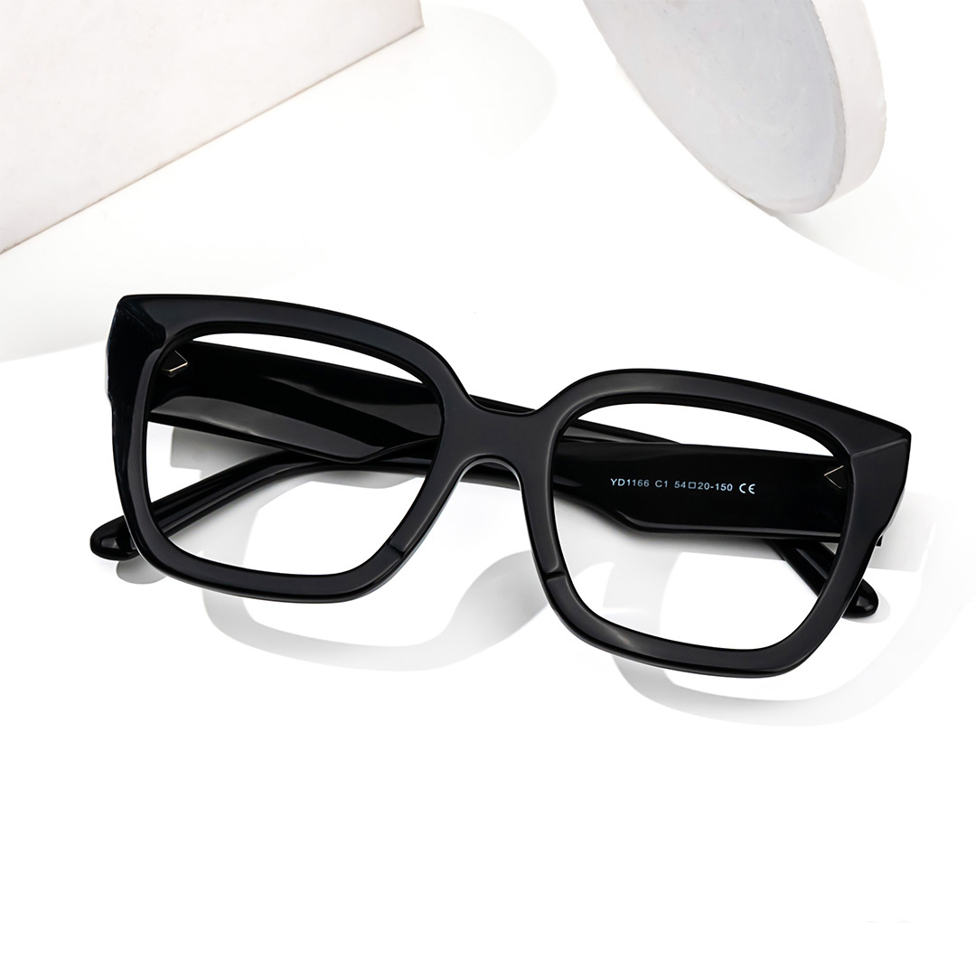Rainna Square Black Glasses0