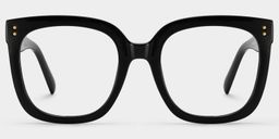 Ebony Square Black Glasses0