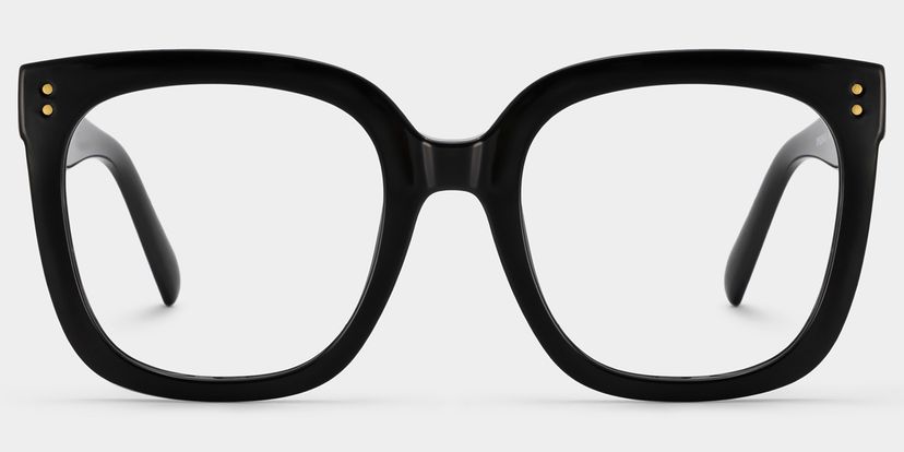 Ebony Square Black Glasses
