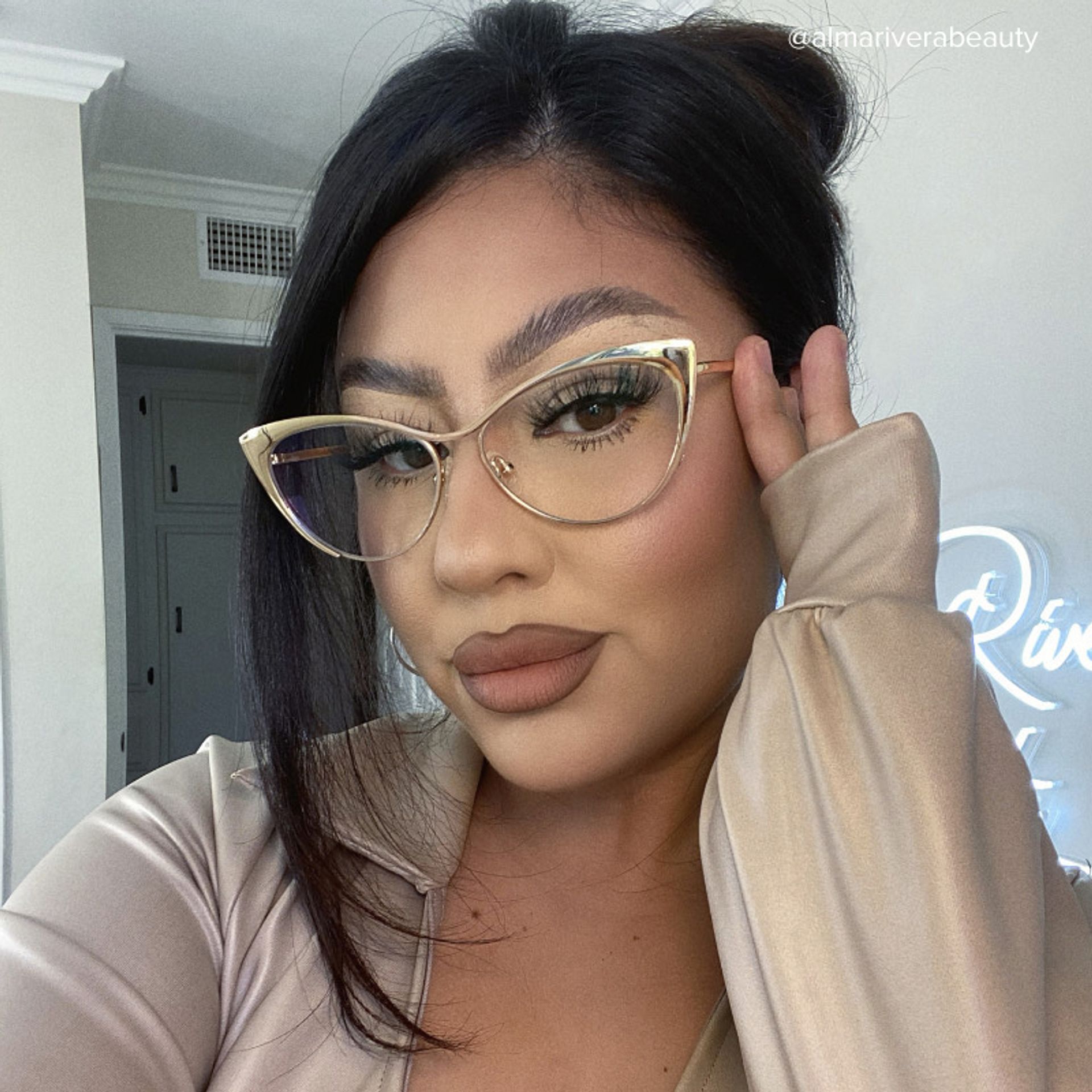 Ellen Cateye Gold Metal Frame Glasses for Women13