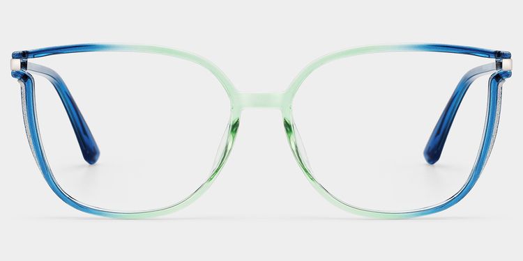 Rodz Square Blue-Green Glasses